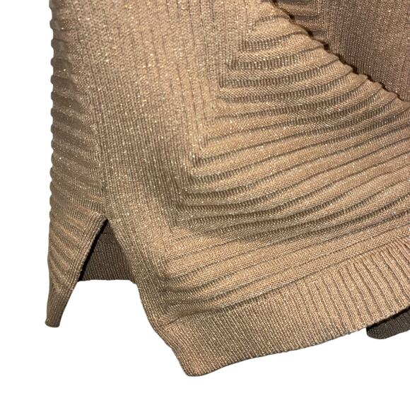 Dana Buchman Sweater 1/2 Sleeve Knit Tan Gold Shimmer Womens Size Small NWT NEW - Picture 5 of 9